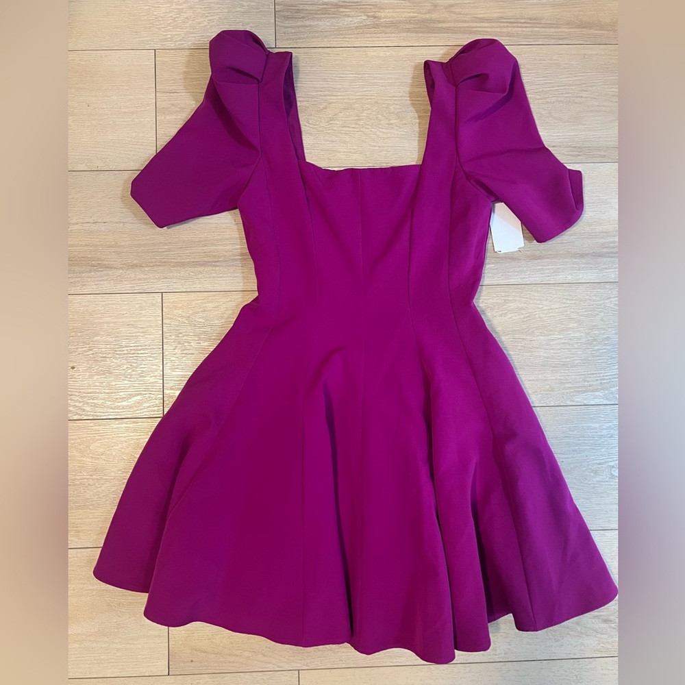 Black Halo Hot Pink Short Sleeve Dress | Size 4 | NWT | Chic & Flattering Fit